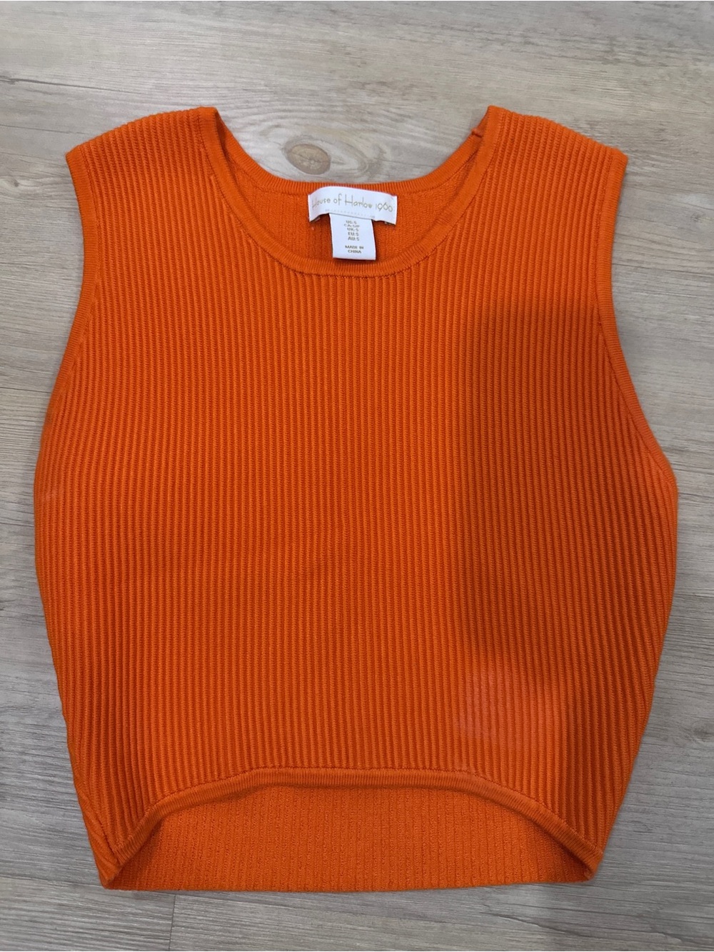 House of Harlow 1960 Ribbed Tank Top - Orange